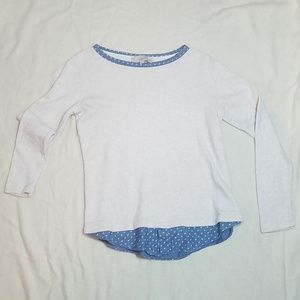 Loft by Ann Taylor faux layered sweater size med